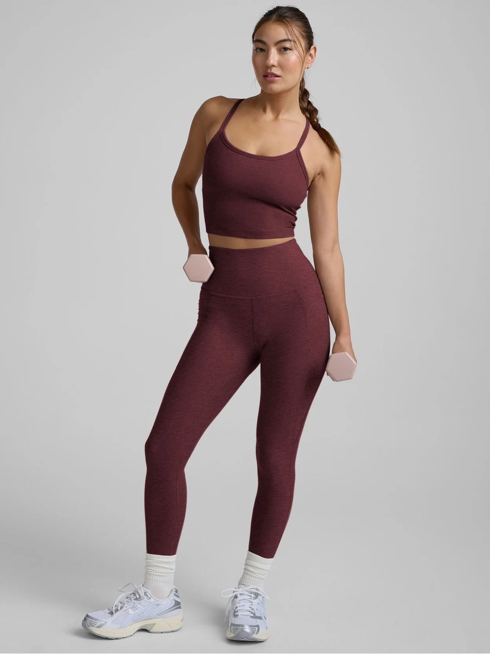 Beyond Yoga Maroon High-Rise Leggings